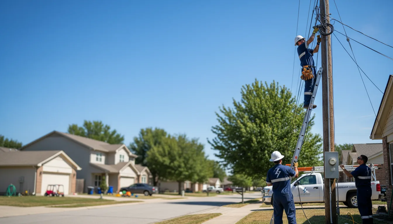 Residential electrician providing installation services in Lafe, AR